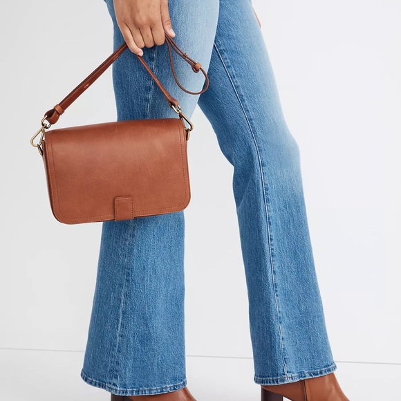 NWT Madewell The Transport Flap Shoulder Bag - English Saddle - Picture 4 of 4